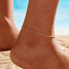 Wholesale Jewelry Simple Style Geometric 925 Sterling Silver 14K Gold Plated White Gold Plated Polishing Anklet
