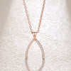 Simple Style Geometric Sterling Silver Polishing Plating Inlay Zircon Pendant Necklace