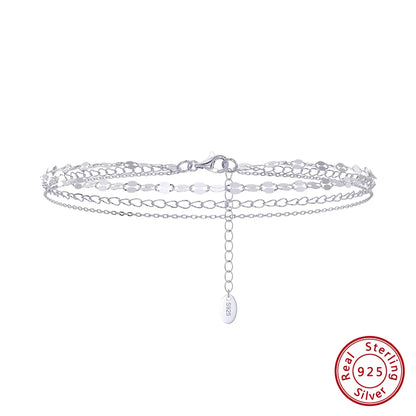 Simple Style Geometric Sterling Silver Wholesale Anklet