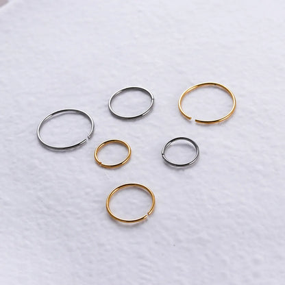 Simple Style Geometric Titanium Plating Lip Stud