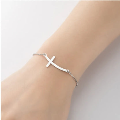 Simple Style Geometric Titanium Steel Bracelets Plating No Inlaid Stainless Steel Bracelets