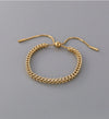 Simple Style Geometric Titanium Steel Braid Bracelets