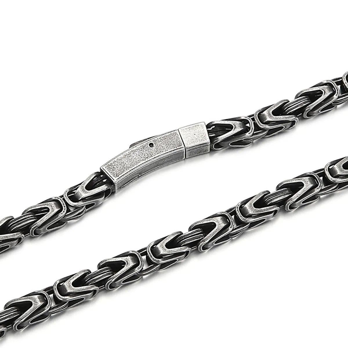 Simple Style Geometric Titanium Steel Chain Men'S Necklace