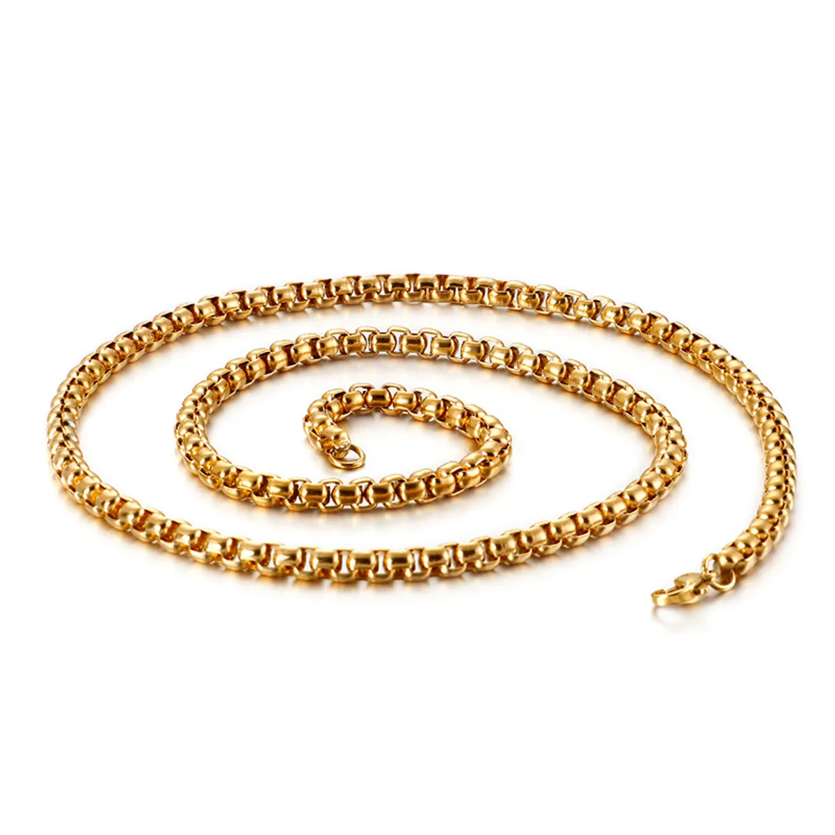 Simple Style Geometric Titanium Steel Chain 18K Gold Plated Unisex Necklace