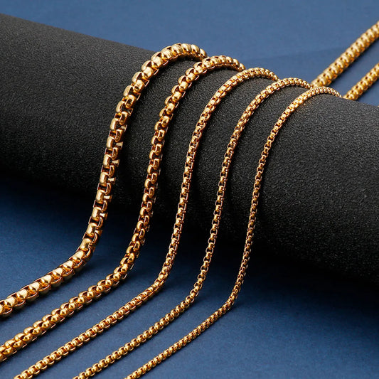 Simple Style Geometric Titanium Steel Chain 18K Gold Plated Unisex Necklace