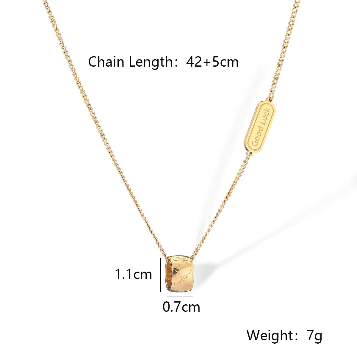 Simple Style Geometric Titanium Steel Plating 18k Gold Plated Pendant Necklace