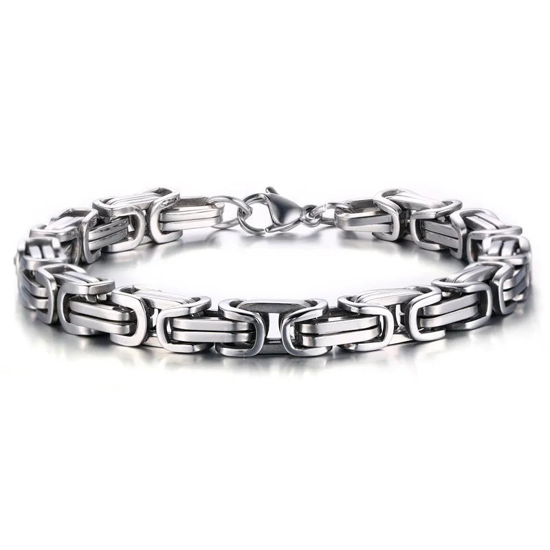 Simple Style Geometric Titanium Steel Plating Bracelets 1 Piece