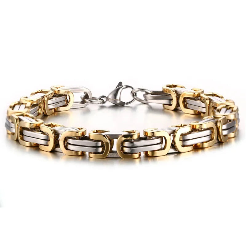 Simple Style Geometric Titanium Steel Plating Bracelets 1 Piece