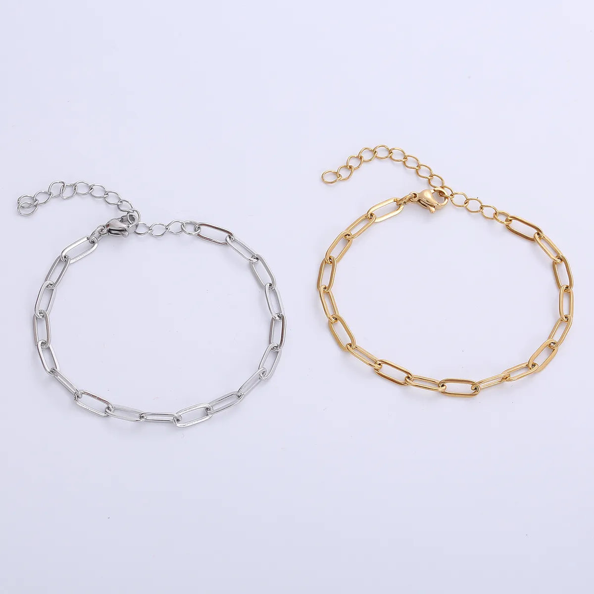 Simple Style Geometric Titanium Steel Plating Bracelets 1 Piece