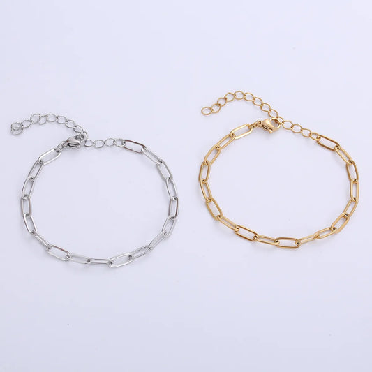 Simple Style Geometric Titanium Steel Plating Bracelets 1 Piece