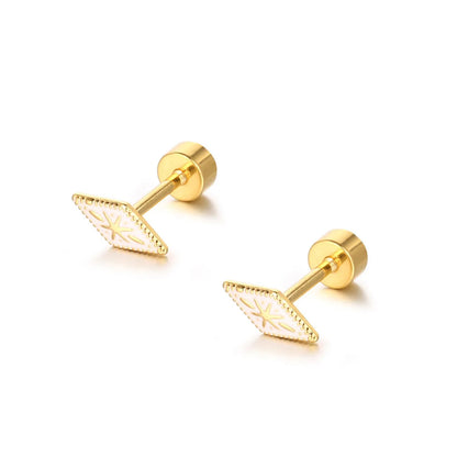 1 Piece Simple Style Geometric Plating Titanium Steel Ear Studs