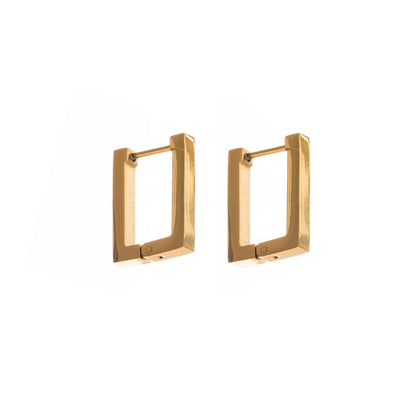 Simple Style Geometric Titanium Steel Plating Earrings 1 Pair