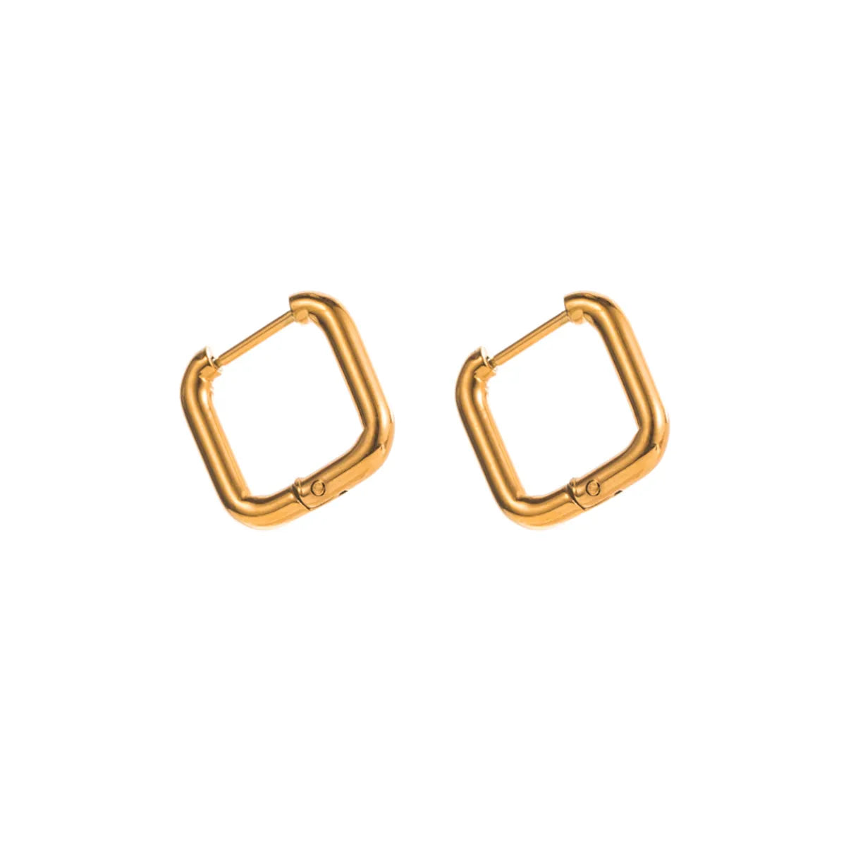 Simple Style Geometric Titanium Steel Plating Earrings 1 Pair