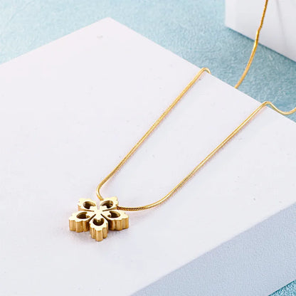 Simple Style Geometric Titanium Steel Plating Earrings Necklace