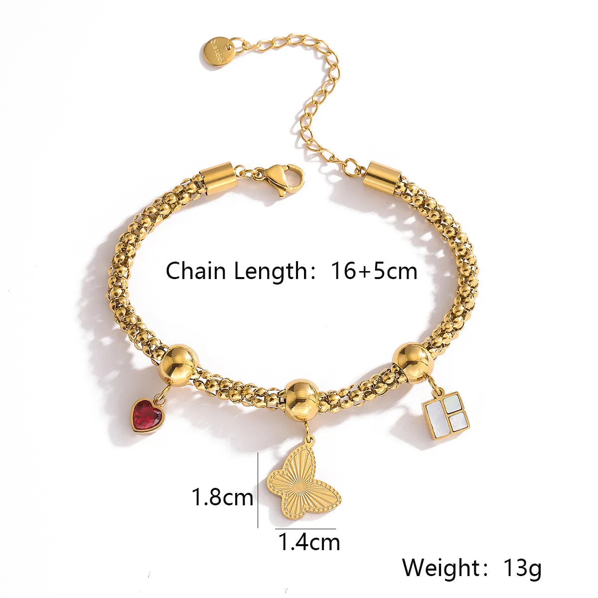 Simple Style Geometric Titanium Steel Plating Inlay Zircon 18k Gold Plated Bracelets