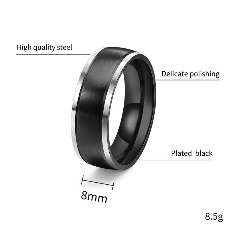 Simple Style Geometric 304 Stainless Steel Plating 18K Gold Plated Men'S Rings