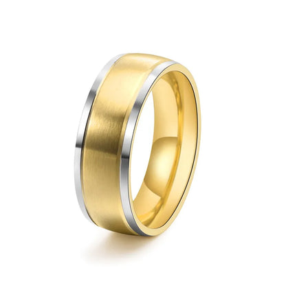 Simple Style Geometric 304 Stainless Steel Plating 18K Gold Plated Men'S Rings