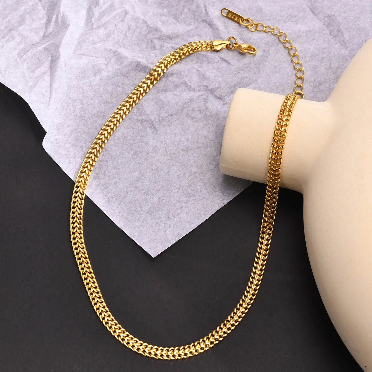 Simple Style Geometric Titanium Steel Plating Necklace 1 Piece