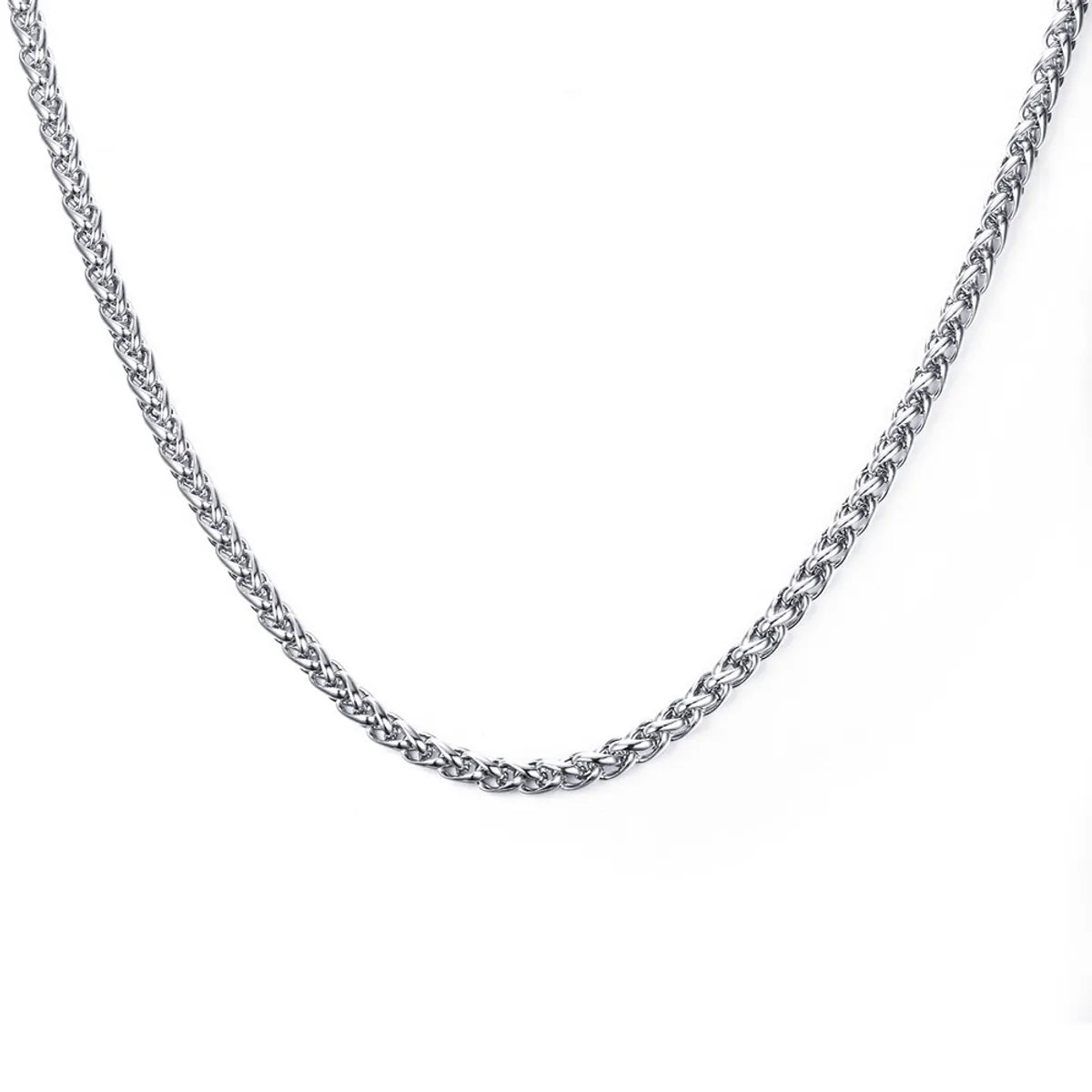 Simple Style Geometric Titanium Steel Plating Necklace