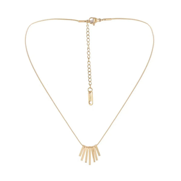 Simple Style Geometric Titanium Steel Plating Necklace