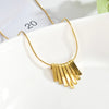Simple Style Geometric Titanium Steel Plating Necklace