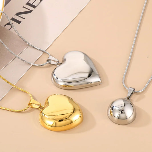 Simple Style Geometric Titanium Steel Plating Necklace