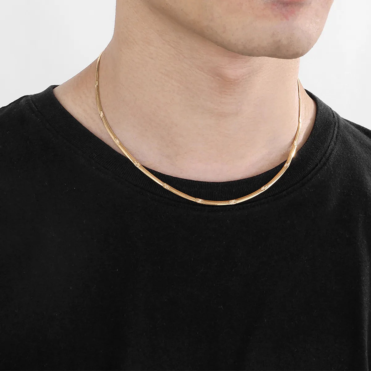 Simple Style Geometric Titanium Steel Plating Necklace