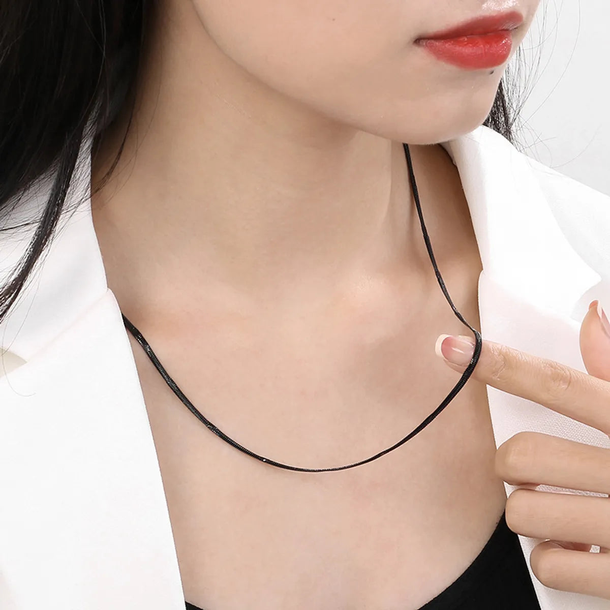 Simple Style Geometric Titanium Steel Plating Necklace