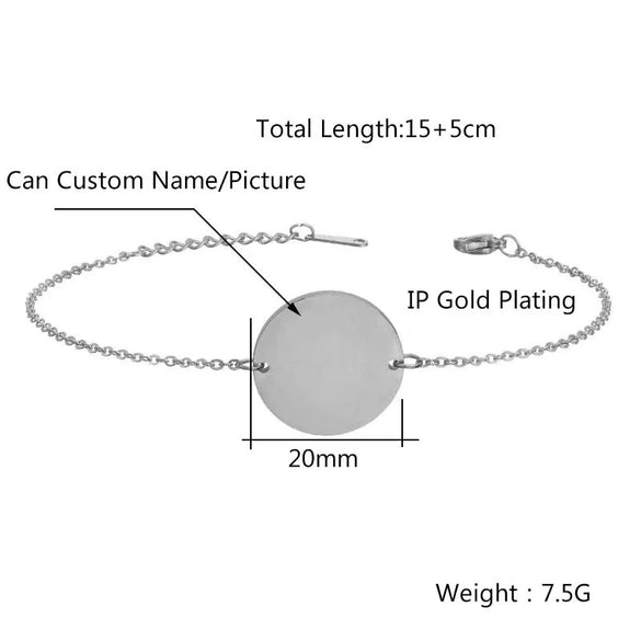 Simple Style Geometric Titanium Steel Plating Unisex Bracelets Men Chain Bracelets