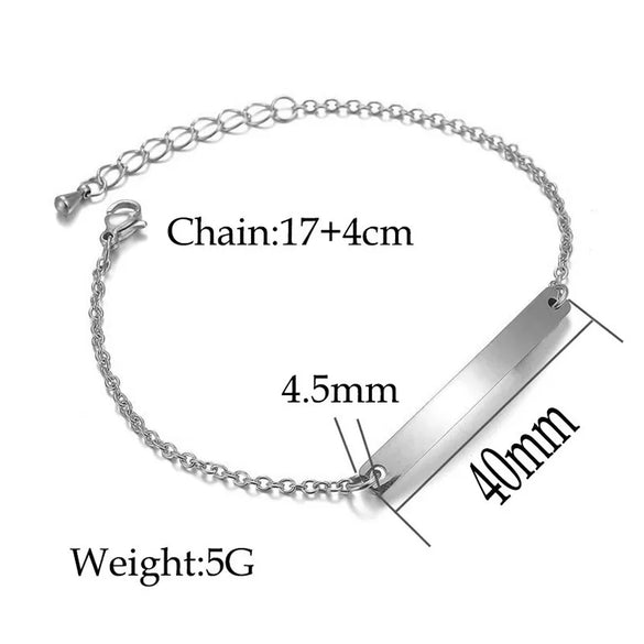 Simple Style Geometric Titanium Steel Plating Unisex Bracelets Men Chain Bracelets