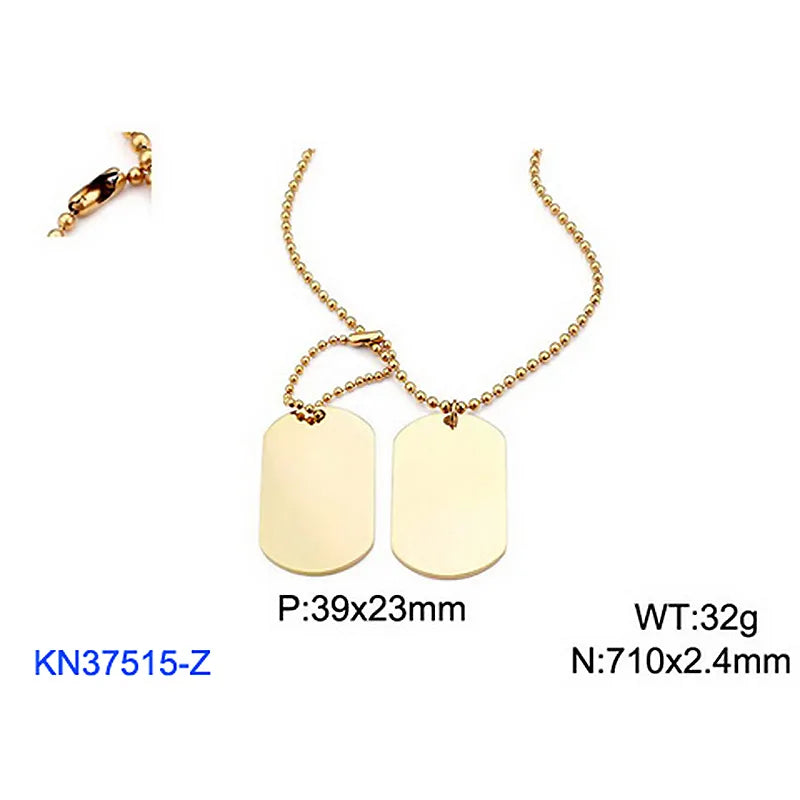 Simple Style Geometric Titanium Steel Plating 18K Gold Plated Unisex Pendant Necklace