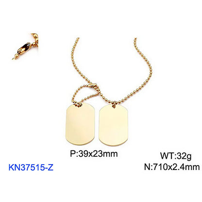 Simple Style Geometric Titanium Steel Plating 18K Gold Plated Unisex Pendant Necklace