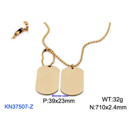 Simple Style Geometric Titanium Steel Plating 18K Gold Plated Unisex Pendant Necklace