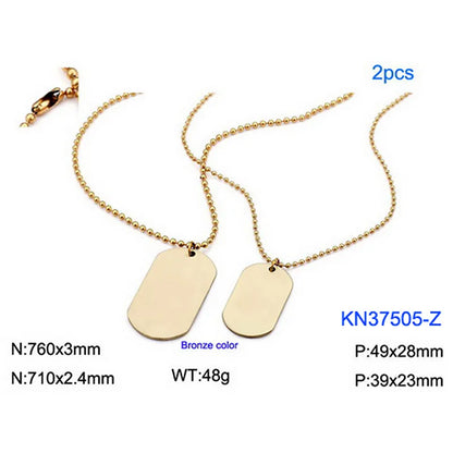 Simple Style Geometric Titanium Steel Plating 18K Gold Plated Unisex Pendant Necklace