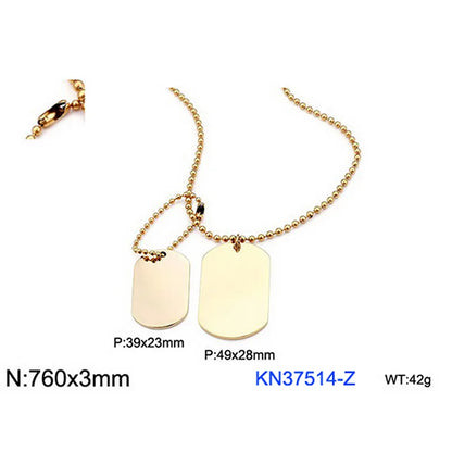 Simple Style Geometric Titanium Steel Plating 18K Gold Plated Unisex Pendant Necklace