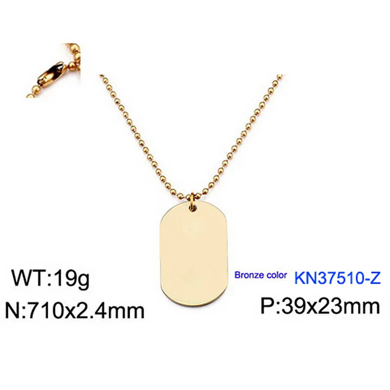 Simple Style Geometric Titanium Steel Plating 18K Gold Plated Unisex Pendant Necklace