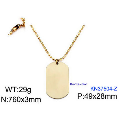 Simple Style Geometric Titanium Steel Plating 18K Gold Plated Unisex Pendant Necklace