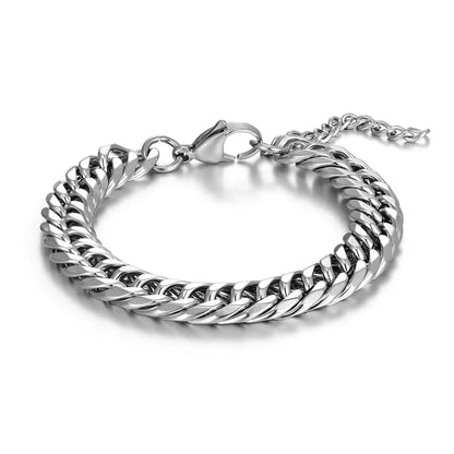 Simple Style Geometric 304 Stainless Steel Polishing Men'S Bracelets