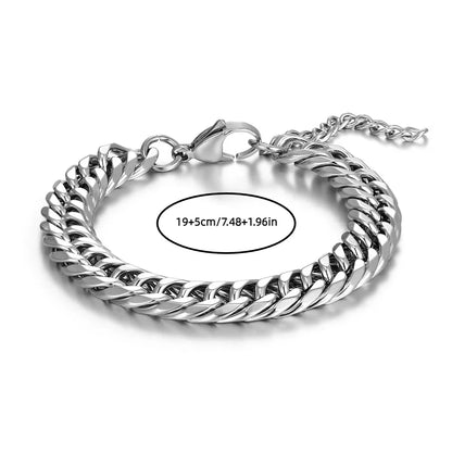 Simple Style Geometric 304 Stainless Steel Polishing Men'S Bracelets