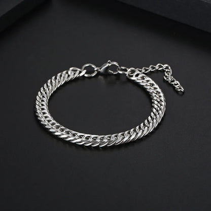 Simple Style Geometric 304 Stainless Steel Polishing Men'S Bracelets