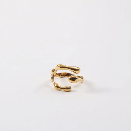 Simple Style Geometric Titanium Steel Rings 1 Piece