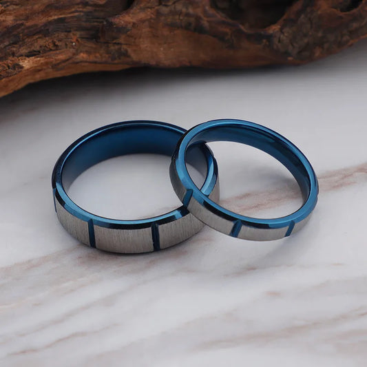 Simple Style Geometric Titanium Steel Rings