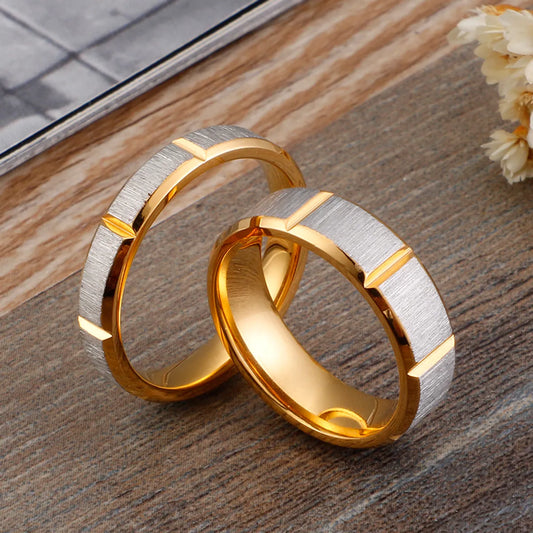 Simple Style Geometric Titanium Steel Rings