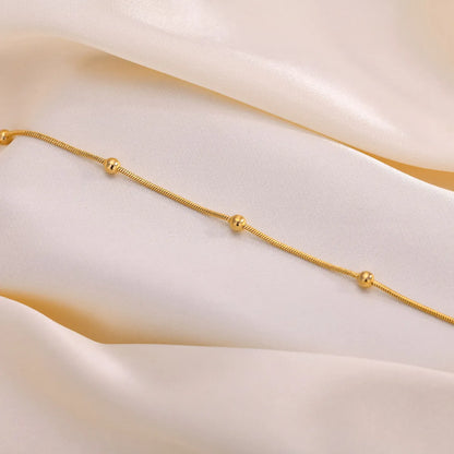 Simple Style Geometric 201 Stainless Steel 18K Gold Plated Women'S Anklet