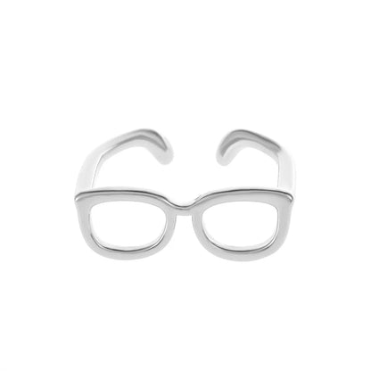 Simple Style Glasses Copper Open Ring In Bulk