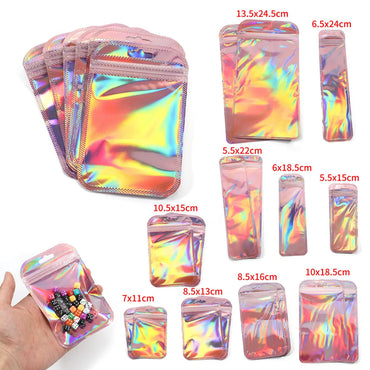 Simple Style Gradient Color Plastic Printing Jewelry Packaging Bags