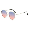 Simple Style Gradient Color Solid Color Pc Oval Frame Full Frame Women'S Sunglasses