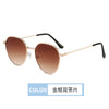 Simple Style Gradient Color Solid Color Pc Oval Frame Full Frame Women'S Sunglasses