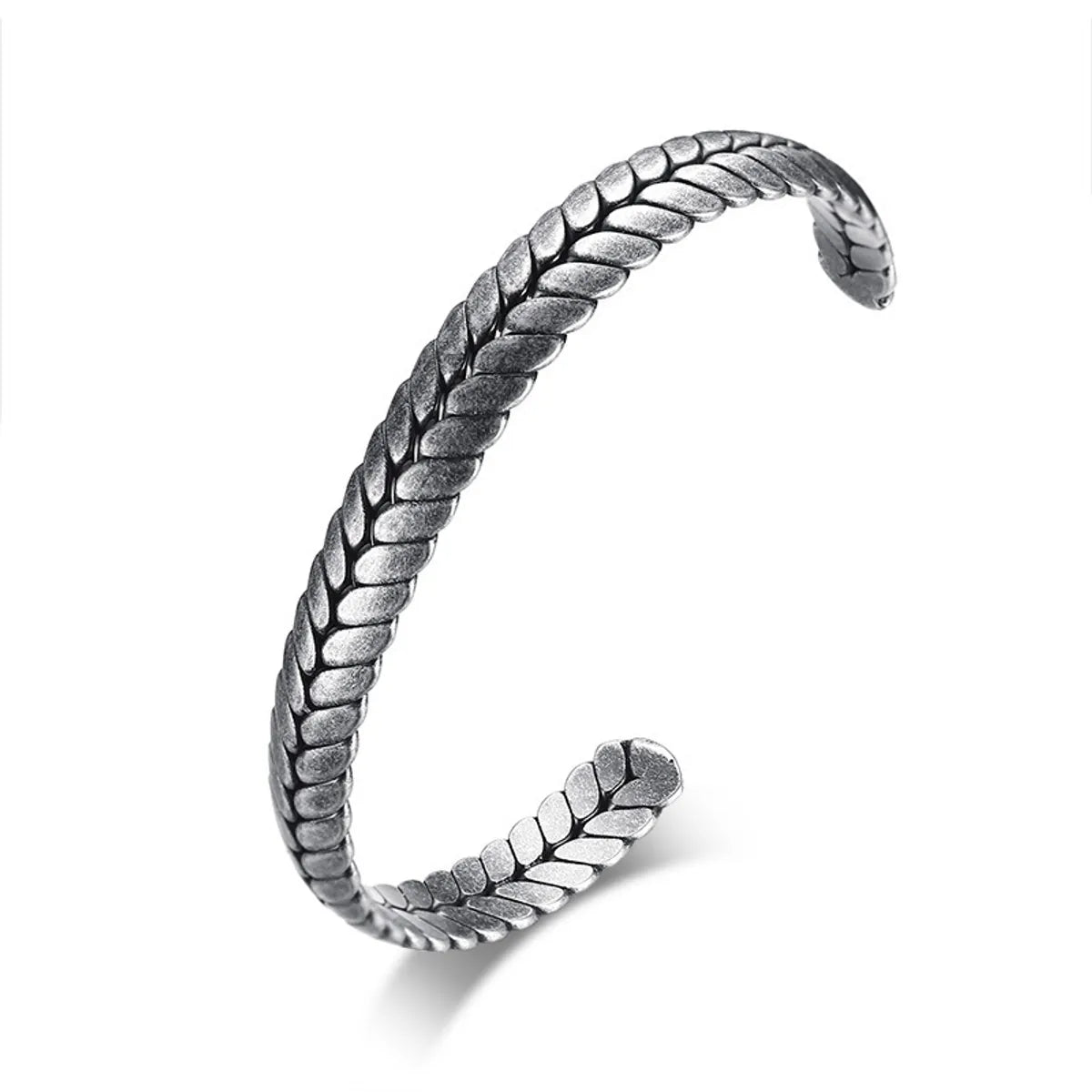 Simple Style Grain Stainless Steel Bangle Plating Stainless Steel Bracelets