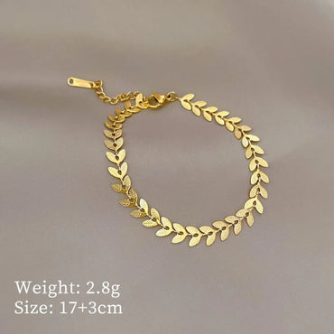 Simple Style Grain Titanium Steel Plating Bracelets